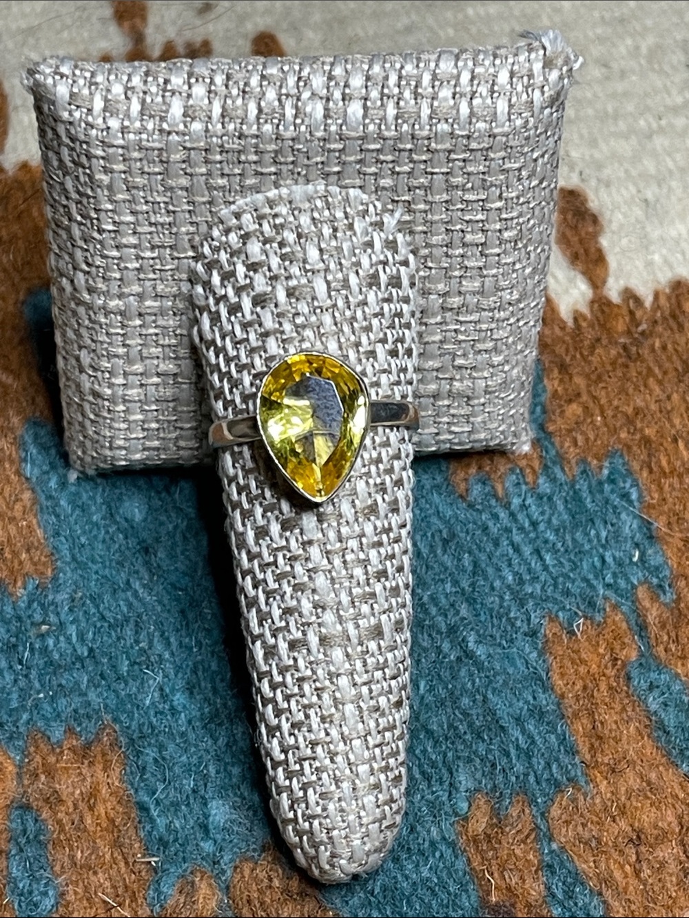 Estate find: Citrine and 925 stamped silver Adjustable Ring beautiful! See Pics